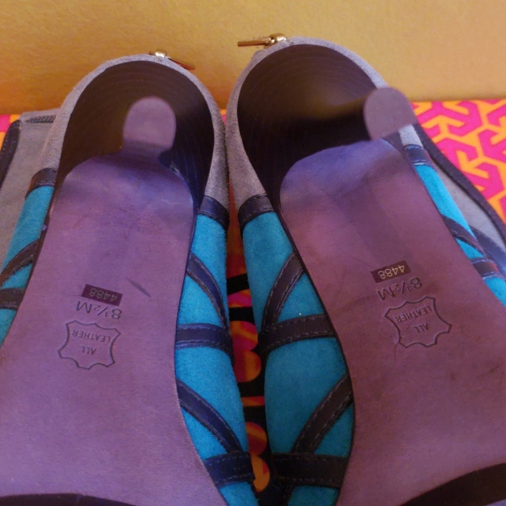 Tory Burch Blue/Grey/Teal Sheila Sandals - Picture 7 of 8